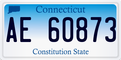 CT license plate AE60873