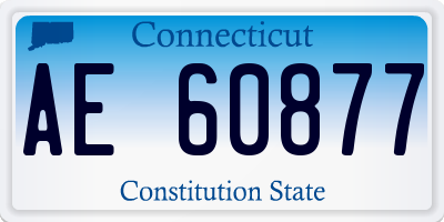 CT license plate AE60877