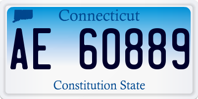 CT license plate AE60889