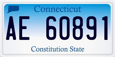CT license plate AE60891