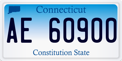 CT license plate AE60900