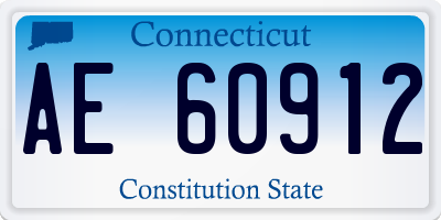 CT license plate AE60912