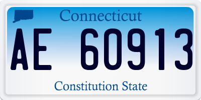 CT license plate AE60913