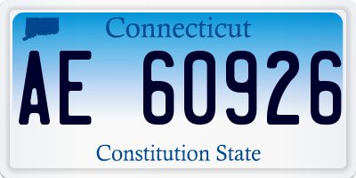 CT license plate AE60926