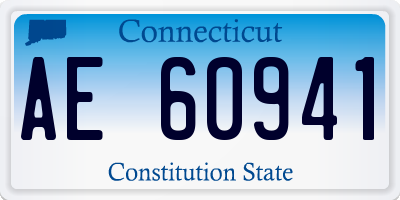 CT license plate AE60941