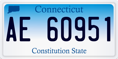 CT license plate AE60951