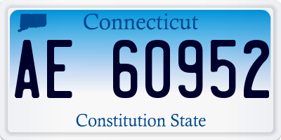 CT license plate AE60952