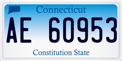 CT license plate AE60953