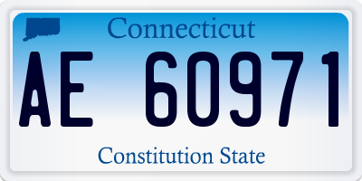 CT license plate AE60971