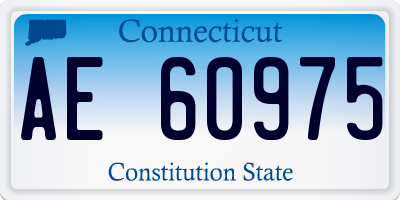 CT license plate AE60975
