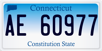 CT license plate AE60977