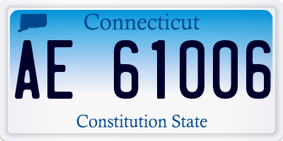 CT license plate AE61006
