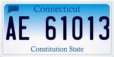 CT license plate AE61013