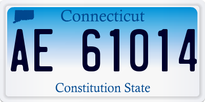 CT license plate AE61014