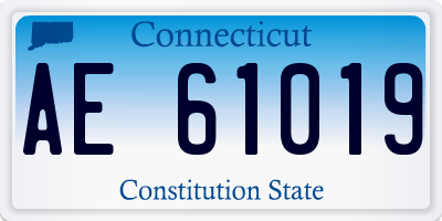 CT license plate AE61019
