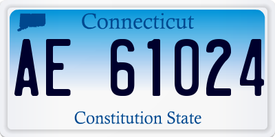 CT license plate AE61024