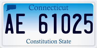 CT license plate AE61025
