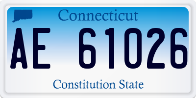 CT license plate AE61026