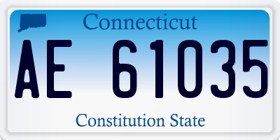 CT license plate AE61035