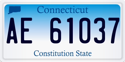 CT license plate AE61037