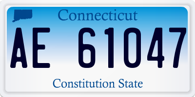 CT license plate AE61047