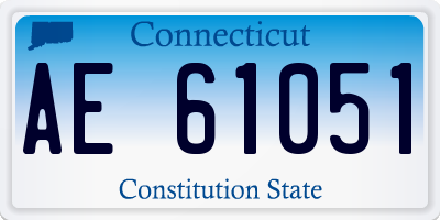 CT license plate AE61051