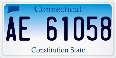CT license plate AE61058