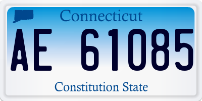 CT license plate AE61085