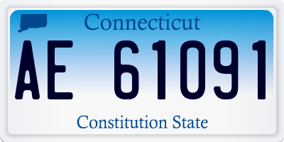 CT license plate AE61091