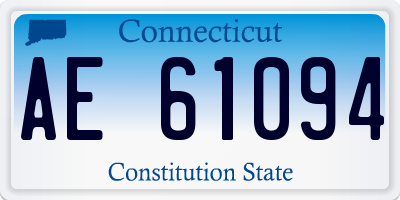 CT license plate AE61094