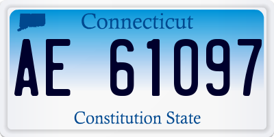 CT license plate AE61097
