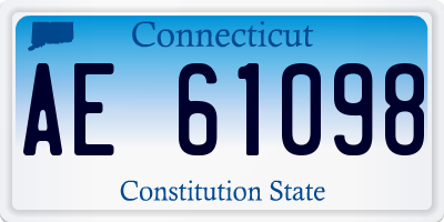 CT license plate AE61098