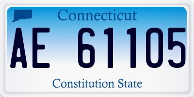 CT license plate AE61105