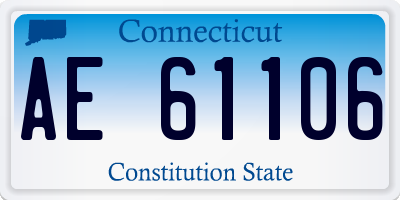 CT license plate AE61106