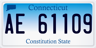 CT license plate AE61109