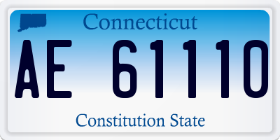 CT license plate AE61110