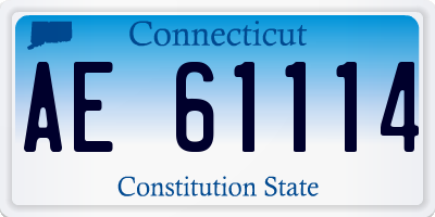 CT license plate AE61114