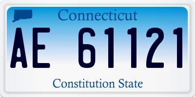 CT license plate AE61121