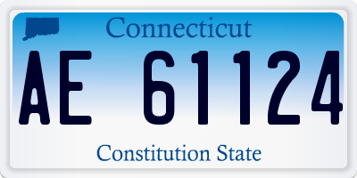 CT license plate AE61124