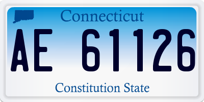 CT license plate AE61126