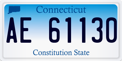 CT license plate AE61130