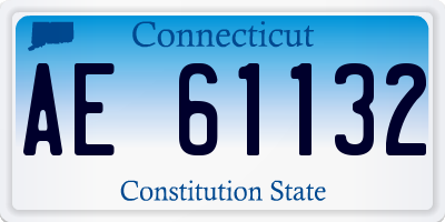 CT license plate AE61132