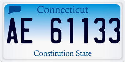CT license plate AE61133