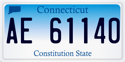 CT license plate AE61140