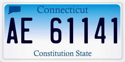 CT license plate AE61141
