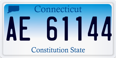 CT license plate AE61144