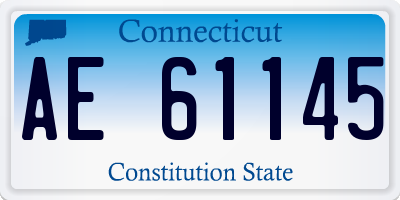 CT license plate AE61145