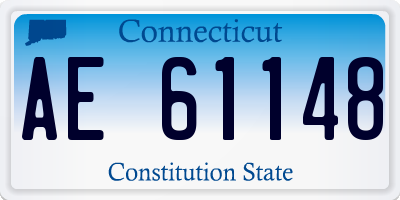 CT license plate AE61148