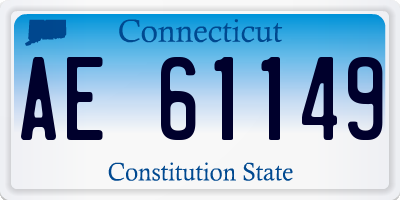 CT license plate AE61149