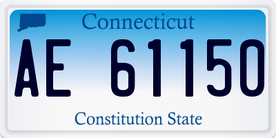 CT license plate AE61150